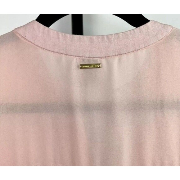 ANNE KLEIN LINEN OVERSIZED TUNIC Pink Women’s Shirt Size Medium - Picture 7 of 7